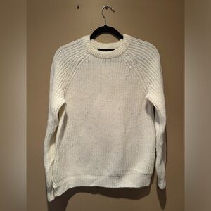 Vero Moda White Crew Neck Sweater with Textured Knit